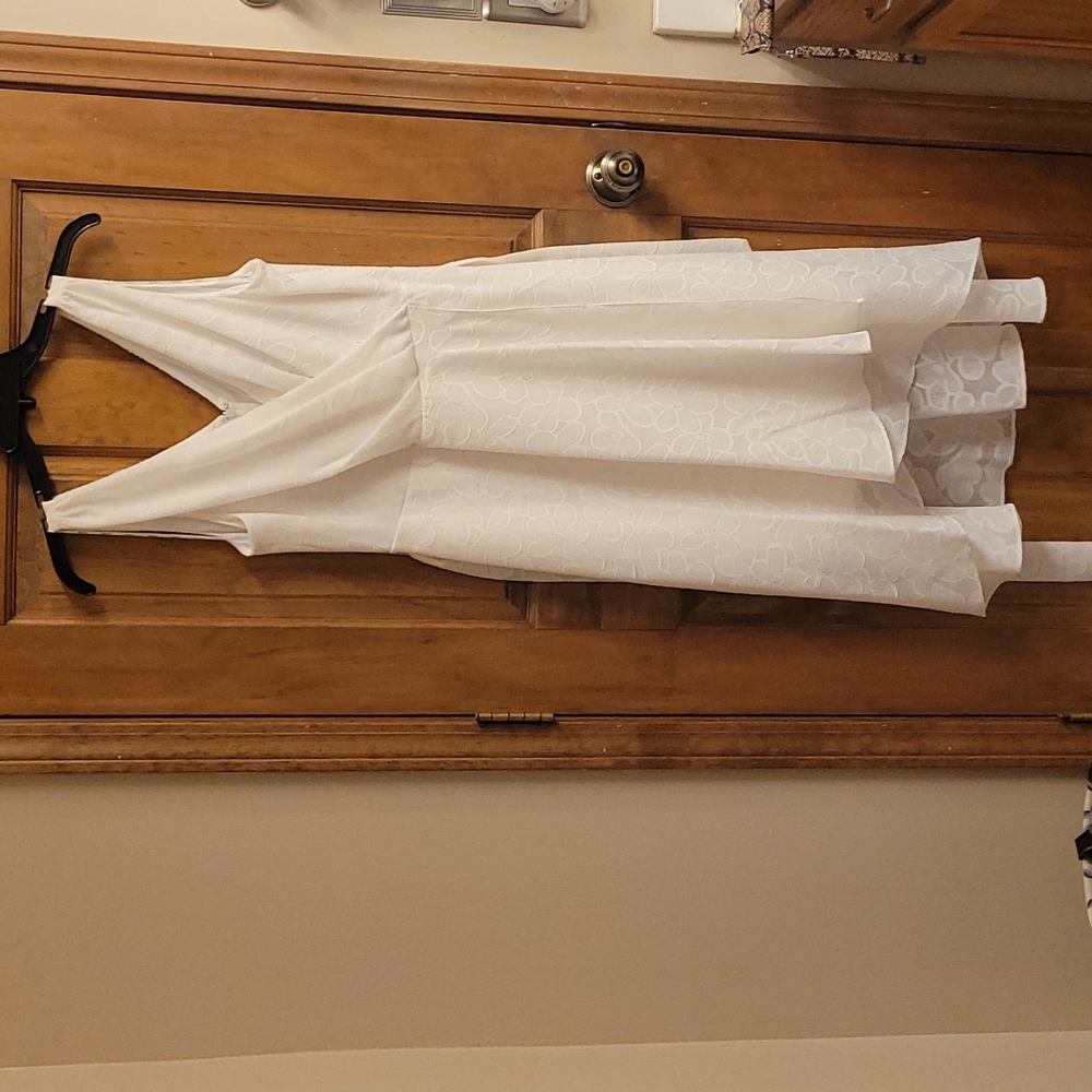 DKNY Sleeveless V Neck Dress